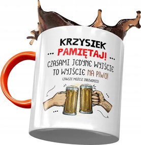 Narancssárga Bögre Kristóf Kollégának Ajándék Nyomtatott Fotóval