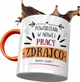 Narancssárga bögre Búcsú a munkából Ajándék Nyomtatott Fotóval