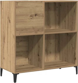 vidaXL kézműves tölgy színű szerelt fa hanglemezszekrény 84,5x38x89 cm