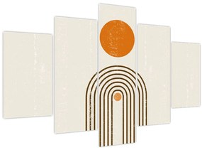 Kép - Barna ívek (150x105 cm)