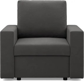 Zeus fotel, egyenes kartámasz, szövet anyag, hab töltet, szürke