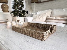 Rusztikus Rattan Tálca Hearts Hampton Rattan