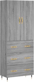 vidaXL szürke sonoma szerelt fa magasszekrény 69,5 x 34 x 180 cm