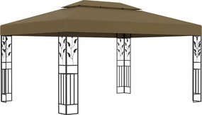 vidaXL tópszínű dupla tetős pavilon 3 x 4 m 180 g/m²