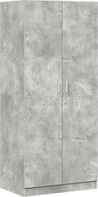 vidaXL betonszürke szerelt fa ruhásszekrény 80 x 52 x 180 cm
