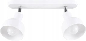 Mennyezeti lámpa dupla fehér 2 spotlámpa mozgatható loft retro 47 cm Sollux