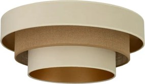 WENTA mennyezeti lámpa 1xE27/60W/230V, Ø 50 cm, bézs/juta