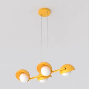 Kábeles csillár BOOM 4xG9/8W/230V narancssárga