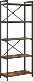 vidaXL Könyvespolc Füstölt tölgy 60 x 30 x 155 cm Faanyag