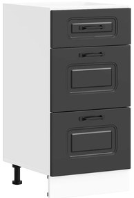 fekete, műfa konyhaszekrény „Kalmar”