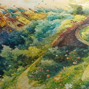 Kép - Mesebeli kastély (órával) (90x30 cm)