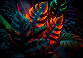 Fotótapéta Neon trópusok levelek dzsungel erdő 368x254 kilátás +ragasztó