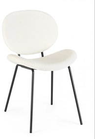 MADDIE modern boucle szék - fehér