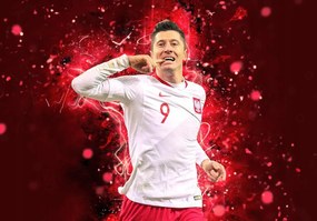 Poszter, Robert Lewandowski, #9 , Bal, RL9, Lengyel