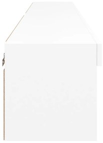 2 db fehér TV-szekrény LED-világítással 80x30x30 cm