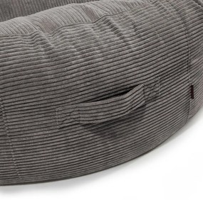 Fekete kordbársony babzsákfotel Roll 135 – SLOWDOWN