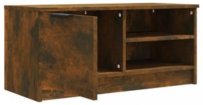 füstös tölgyszínű szerelt fa TV-szekrény 80 x 35 x 36,5 cm