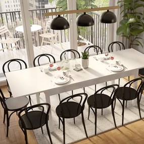 SENDI Étkezőasztal Fehér Színben 160 cm