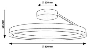 Rabalux 71302 - LED mennyezeti lámpatest ISAURE LED/24W/230V