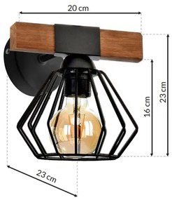 Fali lámpa ULF 1xE27/60W/230V