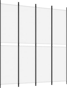 vidaXL 4 paneles fehér szövet térelválasztó 200x220 cm