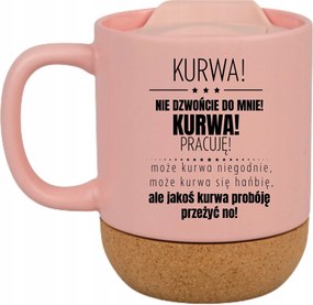 Rózsaszín Bögre Parafa Vicces Ajándék Ne Hívj