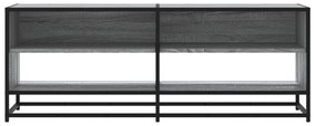 szürke sonoma színű szerelt fa és fém TV-szekrény 120,5x40x46cm