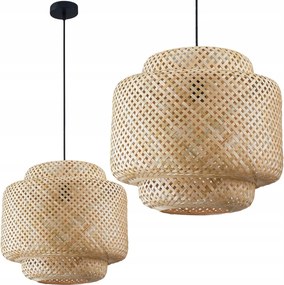 Mennyezeti Lámpa Függő Túlnyúlás E27 Bézs Bamboo Natural Sanico Goldlux