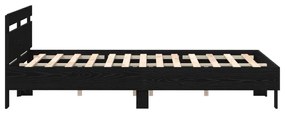 Fekete Ágykeret Fekete tölgy Fa 140 x 190 cm Tartós