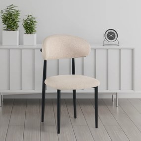 Étkezőszék, bézs szövet/fekete, ZAJDA TYP 1