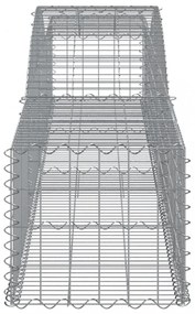 2 db íves horganyzott vas gabion kosár 400x50x40/60 cm