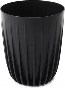 Műanyag kaspó Mira Eco betéttel 30 cm fekete virágtartó