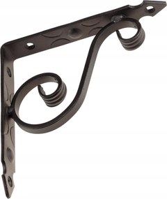 Kovácsoltvas Dekoratív Polc Tartó 150 x 150 MM Fekete