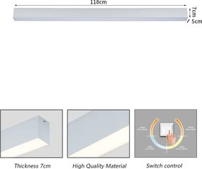 Brilagi - LED fürdőszobai mennyezeti lámpa SLEEKLINE LED/40W/230V ezüstszínű IP44