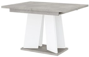 Asztal Goodyear 107Fehér, Szürke, 75x90x120cm, Hosszabbíthatóság, Laminált forgácslap, Laminált forgácslap