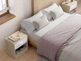 Éjjeliszekrények NOVERA szett 2 db 39x28 cm, bézs/fehér