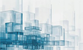 Fali tapéta Panorámával Átlátszó kockák 416x254