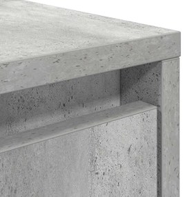 betonszürke dohányzóasztal fiókokkal 70,5x70x40 cm