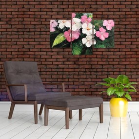 Kép - Rózsaszín és fehér virágok (90x60 cm)