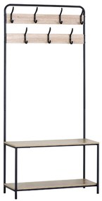 Intenso Home előszobai ruhafogas cipőtartó polcokkal 80 x 170cm sonoma tölgy