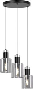 KAJA K-5252 BRUS Fekete Színű Függeszték 3xE27 15W IP20