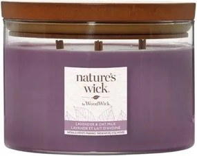 Nagy gyertya Lavender &amp; Oat Milk Nature’s Wick WoodWick