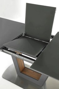Bilotti bővíthető étkezőasztal – antracit matt / dió 160–200 cm