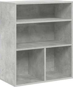 vidaXL könyvszekrény betonszürke 60x30x71,5 cm szerelt fa