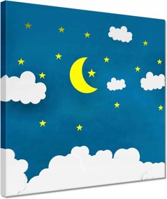 Vászonkép 30x30 Éjszaka Hold Éjszakai háttér