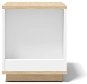 Tárolóasztal tölgyfa dekorral 40x40 cm Ella - TemaHome