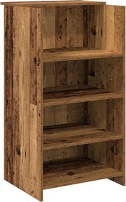 vidaXL recepciós pult antik fa 55x50x103,5 cm szerelt fa
