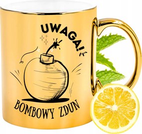 Prémium Arany Csillogó Bögre Ajándék Nyomtatott Fotóval