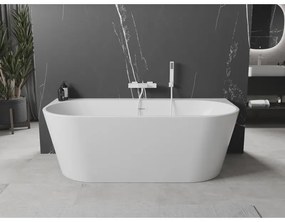 Mexen Oval+, falhoz szabadon álló kád 170 x 80 cm, fehér fényes, fehér túlfolyó, 52681708000-20