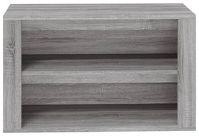 szürke sonoma színű szerelt fa cipőtartó 75x35x45 cm